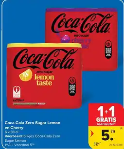 Carrefour Coca-Cola Zero Sugar Lemon en Cherry aanbieding