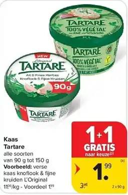 Carrefour Kaas Tartare aanbieding