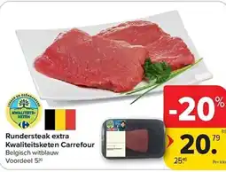 Carrefour Rundersteak extra Kwaliteitsketen Carrefour aanbieding
