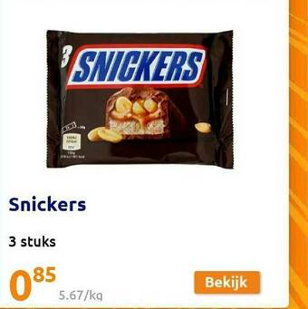 Action Snickers aanbieding