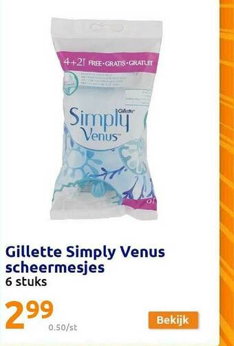 Action Gillette Simply Venus Scheermesjes aanbieding