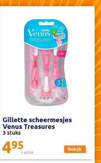 Action Gillette Scheermesjes Venus Treasures aanbieding