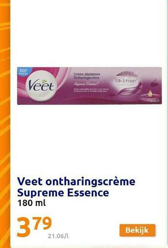 Action Veet Ontharingscrème Supreme Essence aanbieding