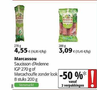 Colruyt Marcassou Saucisson D Ardenne aanbieding