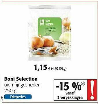 Colruyt Boni Selection Uien Fijngesneden aanbieding