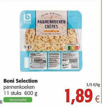 Colruyt Boni Selection Pannenkoeken aanbieding