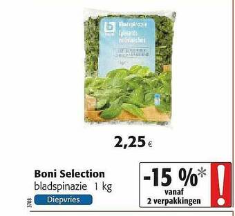 Colruyt Boni Selection Bladspinazie aanbieding