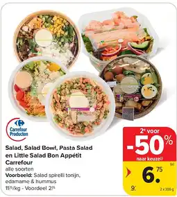 Carrefour Salad, Salad Bowl, Pasta Salad en Little Salad Bon Appétit Carrefour aanbieding