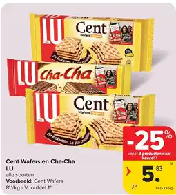 Carrefour Cent Wafers en Cha-Cha LU aanbieding