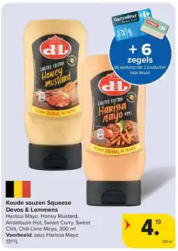 Carrefour Koude sauzen Squeeze Devos & Lemmens aanbieding