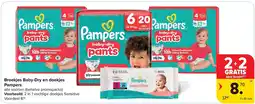 Carrefour Broekjes Baby-Dry en doekjes Pampers aanbieding