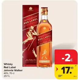 Carrefour Whisky Red Label Johnnie Walker aanbieding