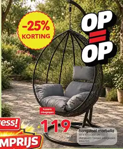 Yess hangstoel marbella aanbieding