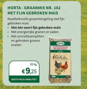 Horta - Graanmix Nr. 102 Met Fijn Gebroken Mais