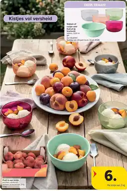 Carrefour Fruit in een kistje aanbieding