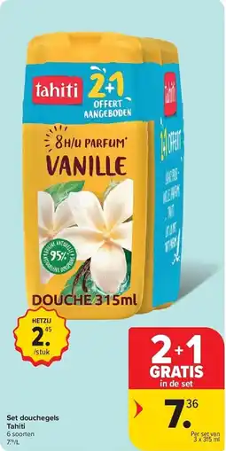 Carrefour Set douchegels tahiti aanbieding