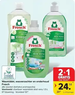 Carrefour Wasmiddel wasverzachter en onderhoud frosch aanbieding