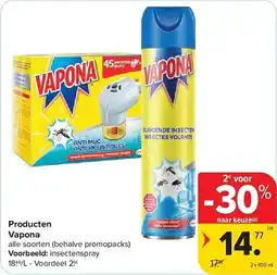 Carrefour Producten Vapona aanbieding