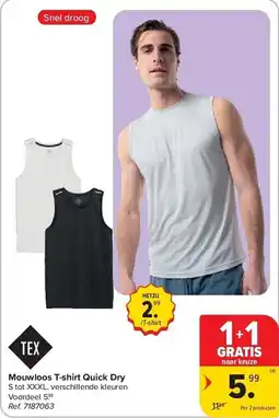 Carrefour Mouwloos T-shirt Quick Dry aanbieding
