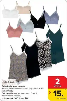 Carrefour Lili & zoe behatopje voor dames aanbieding
