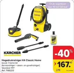 Carrefour Hogedrukreiniger k4 classic home aanbieding