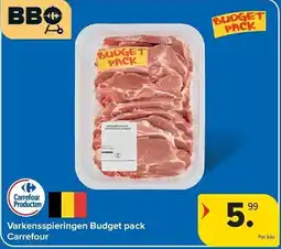 Carrefour Varkensspieringen budget pack carrefour aanbieding
