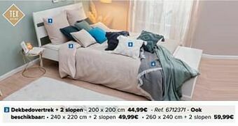 Carrefour Dekbedovertrek + 2 slopen aanbieding