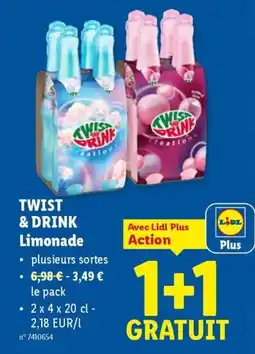 Lidl Twist & drink limonade aanbieding
