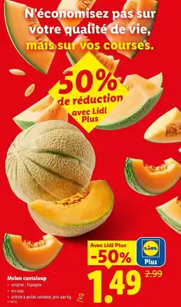 Lidl Melon cantaloup aanbieding