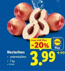 Lidl Nectarines aanbieding