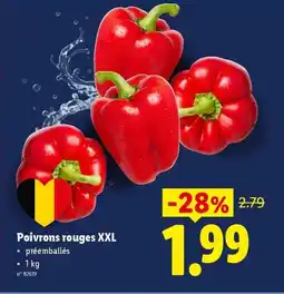Lidl Poivrons rouges XXL aanbieding