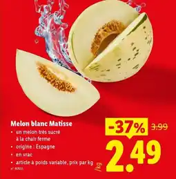 Lidl Melon blanc matisse aanbieding