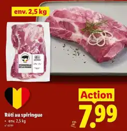 Lidl Rôti au spiringue aanbieding