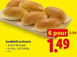 Lidl Sandwich au beurre aanbieding