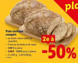 Lidl Pain rustique complet aanbieding