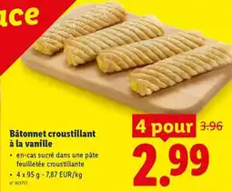 Lidl Bâtonnet croustillant à la vanille aanbieding