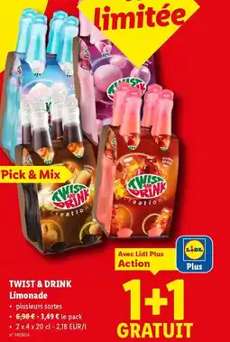 Lidl Twist & drink limonade aanbieding