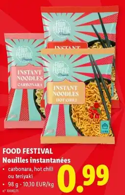 Lidl Food festival nouilles instantanées aanbieding