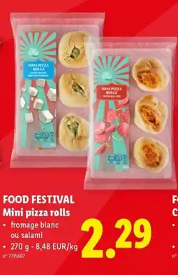 Lidl Food festival mini pizza rolls aanbieding