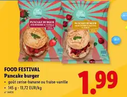 Lidl Food festival pancake burger aanbieding