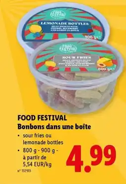 Lidl Food festival bonbons dans une boîte aanbieding