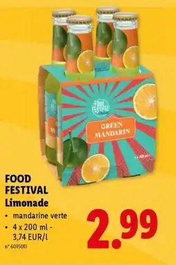 Lidl Food festival limonade aanbieding