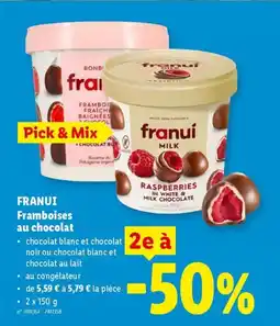 Lidl Franui framboises au chocolat aanbieding