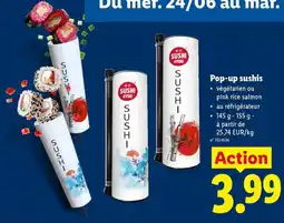 Lidl Pop-up sushis aanbieding