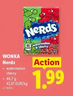 Lidl Wonka nerds aanbieding
