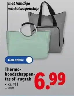 Lidl Thermo boodschappen tas of rugzak aanbieding