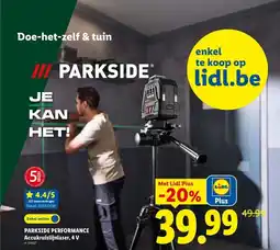 Lidl Parkside performance Accukruislijnlaser 4 V aanbieding