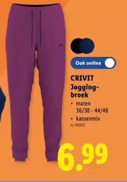 Lidl CRIVIT Jogging broek aanbieding