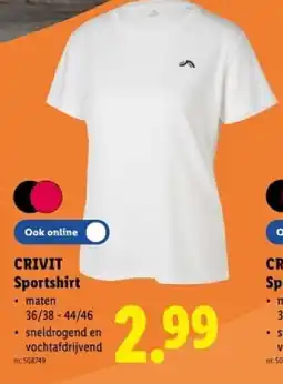 Lidl Crivit sportcapri aanbieding