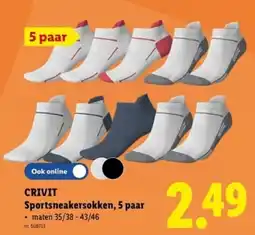 Lidl Crivit Sportsneakersokken aanbieding
